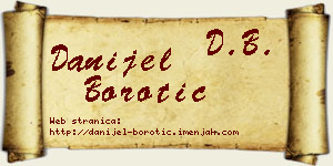 Danijel Borotić vizit kartica